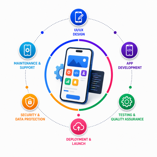 Custom mobile application development solutions for businesses